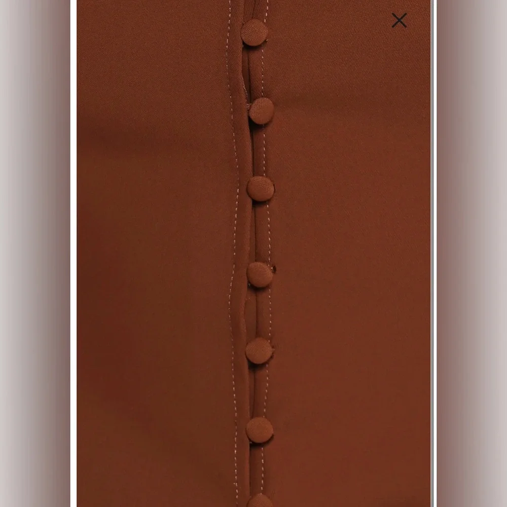 NWT- Petal & Pup Kameran Peplum Top, Chocolate, XS - Picture 6 of 12